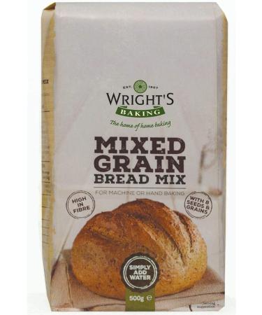 Wright's | Mixed Grain Bread Mix 10X500g | For Machine or Hand Baking | High in Fibre | With Seeds and Grains | Suitable for Vegetarians - Buy Online on SooperMarket.com