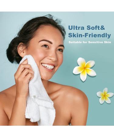 HOMEXCEL Microfiber Washcloths Towel Pack of 24 - 12x12 White | Highly Absorbent & Soft Face Towels for Bathroom, Gym, Hotel & Spa - Fast Drying Multi-Purpose Cleaning Cloth - Buy Online on SooperMarket.com