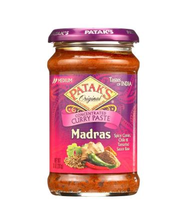 Patak's Madras Curry Paste (Cooking Sauce), 10 Ounces (Case of 6)