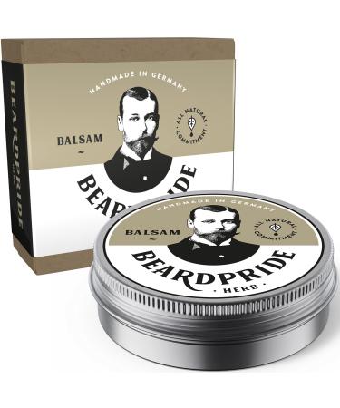 Beardpride Bart Balsam I beard care BARD BALLAM Men Vegan I The original Beard Balm for beard care I beard plasticizer with natural shea butter i beard balm gift men i 55g Herb 55 g (1 Pack)