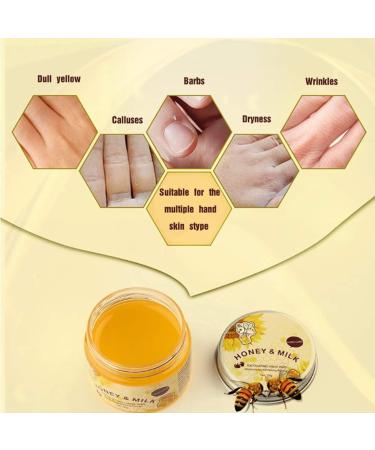 2pcs 50g Hand Wax Mask - Moisturizing Whitening & Nourishing Peeling Wax | Honey Milk Formula for Soft Hands - Buy Online on SooperMarket.com