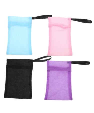 Baluue 4pcs Soap Bag Soap Holder Soap Bar Storage Soap Pouch for Shower Soap Net Shampoo Bar Bag Nylon