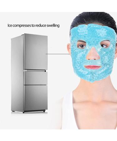 Reusable Gel Beads Face Eye Mask | Hot & Cold Compress for Puffy Eyes Dark Circles Relief | Stress & Migraine Relief Spa Mask (Blue - Buy Online on SooperMarket.com
