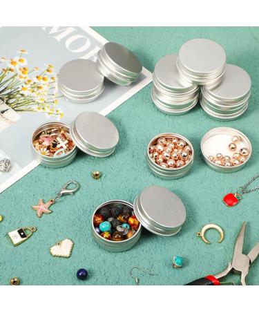20ml Round Aluminum Doses Set - Empty Screw Lid Cap Containers for Cosmetics Ointments Creams and Candles | Travel-Friendly Tins for DIY Lip Balm & More - Buy Online on SooperMarket.com