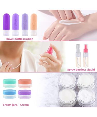 Vexillic 16-Piece Silicone Travel Bottles Set - 90ml BPA-Free Shampoo & Gel Containers - Perfect for Travel - Buy Online on SooperMarket.com