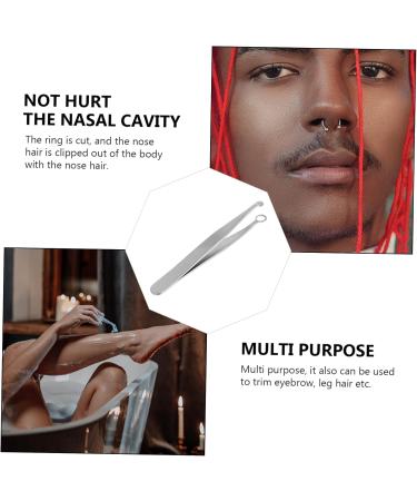 minkissy Tweezers Nose Hair Trimmer ingrown Hair Clippers Facial Hair brow Leg Hair Trimmer Nose Hair Tweezers Scissor Tweezers Nasal Hair Tweezer Hair Puller Stainless Steel Man Clippers - Buy Online on SooperMarket.com
