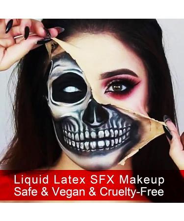 Yeweian Liquid Latex SFX Makeup 2.1 Oz - Halloween Monster Zombie Clown Makeup for Scald Burn Scar Wound Cut Skin Decay - Prosthetics & Old Age Wrinkle Effects - Light Flesh - Buy Online on SooperMarket.com