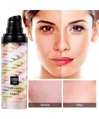 Step Color Corrector & Tricolor Isolation Cream - Face Makeup Primer Invisible Pore Moisturizer & Concealer Foundation | Teksome International Shipping - Buy Online on SooperMarket.com