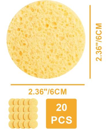 20 PCS Turmeric Cleansing Pads Reusable Facial Sponges Soft Absorbent Tumeric Pads Multipurpose Turmeric Face Pads for Daily Facial Cleansing Makeup Remover - Buy Online on SooperMarket.com