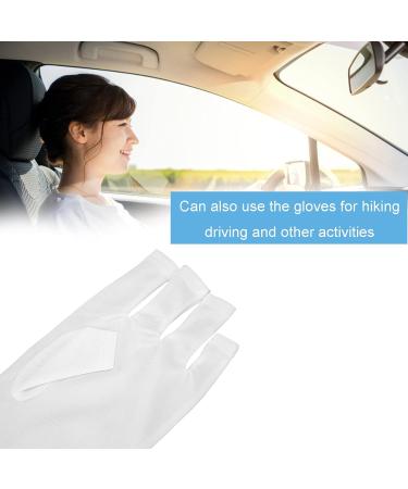 TITA-DONG Professional Manicure Gloves Stretchy Fingerless Fiber Cotton Nail Lamp Gloves for Home Salon Non Slip UV Protection Driving Gloves Summer Outdoor Gloves for Women and Girls(White) - Buy Online on SooperMarket.com