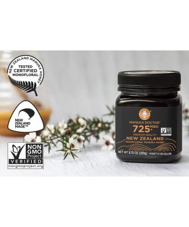 Manuka Doctor MGO 725+ Monofloral Manuka Honey - 100% Pure New Zealand Honey | Certified, Guaranteed, RAW | Non-GMO (8.75 oz) - Buy Online on SooperMarket.com