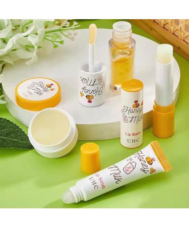 Lip Care Lip Balm Set - Honey Milk Moisturizing And Plump Lipbalm Set - Lip Hydration Exfoliating Minimizing Lip Lines Brightening Lip Repair - Lip Scrub Lip Balm Lip Oil Lip Mask - Buy Online on SooperMarket.com