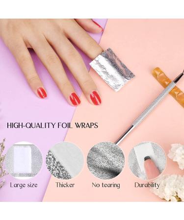 Saviland Gel Nail Polish Remover Foil Kit - 200pcs Nail Wraps with Cuticle Pusher | Gel Nail Polish Removal Kit for Home & Salon Use - Buy Online on SooperMarket.com
