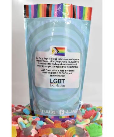 Large Resealable Pouch of LGBTQIA+ Pride Rainbow Sweet Assortment Pick n Mix Sweets Gift Bag - Large Pouch of Sour Chewy Gummy Candy Jelly Treats in corporation with the LGBT Foundation - Buy Online on SooperMarket.com