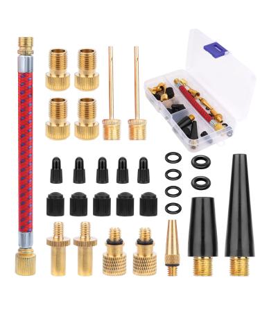 Ukofew 30 pieces Bicycle Valve adapter Accessories Set bike valve set DV SV AV bicycle valve adapter bicycle adapter all valve adapter SV AV DV bicycle valve adapter set for all bike valves