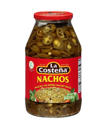 Glass La Costena Pickled Nacho Slice, Jalapeno, 64 Ounce