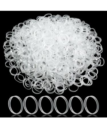 Hanyoushengvance Clear Elastic Hair Bands 1100 Mini Rubber Bands Soft Hair Elastics Ties Bands