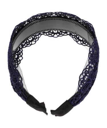 minkissy Lace Hair Hoop - Broadside Lace Headband Floral Lace Headband Gothic Headband Fancy Decor for Women Girls (Black)