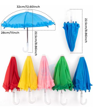 Azure Zone 5 Pack Colorful Mini Umbrella Cute Mini Sunny Rainy Umbrella for Decoration Photography Props Supplies - Buy Online on SooperMarket.com