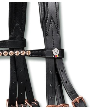 WALDHAUSEN X-Line Bridle Ros Black for Thoroughbreds - Premium Quality Equestrian Gear | International Shipping Available - Buy Online on SooperMarket.com