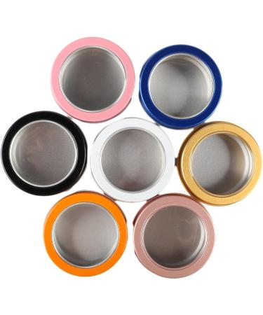 Zeoabsy 24 Pack 60ml Gold Aluminum Cans - Empty Round Cream Containers with Screw Cap & Viewing Window for DIY Ointments Candles Cosmetics & Shaving Soap - Buy Online on SooperMarket.com