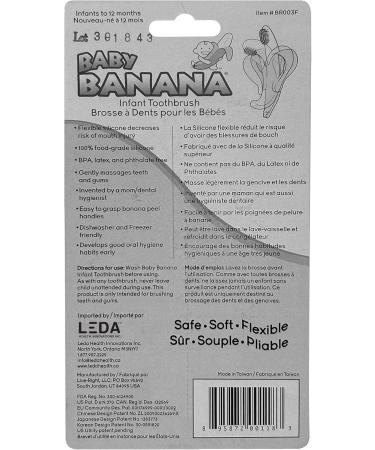 Baby Banana Yellow Banana Infant Toothbrush - Easy to Hold Train Infants Babies and Toddlers for Oral Hygiene - Teether Effect for Sore Gums - Buy Online on SooperMarket.com