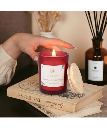 Luana Rose Fragrance Candle Gift Set - 2x200g Aromatherapy 100% Natural Soy Wax Long-Lasting Vanilla & Apple - Perfect High-Quality Gifts for Women - Buy Online on SooperMarket.com