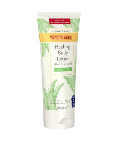 Burt's Bees Ultimate Care Healing Body Lotion - Aloe & Rice Milk for Sensitive Skin | 98.8% Natural | 6oz - International Shipping Available - Buy Online on SooperMarket.com