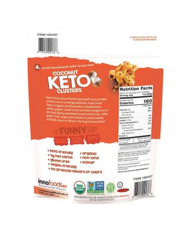 Organic Coconut Keto Clusters with Pecans, Almonds & Pumpkin Seeds - Pack of 2 - Buy Online on SooperMarket.com