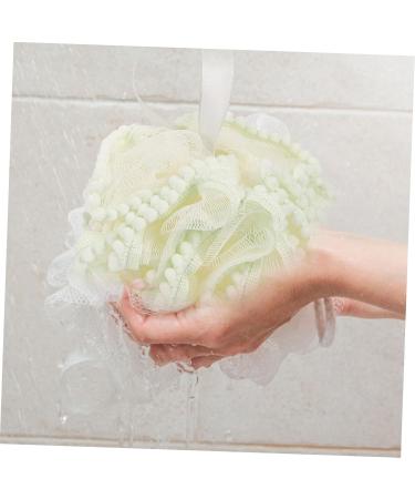 2pcs Flower Bath Ball & Loofah Set - Exfoliating Scrubber for Rich Foaming Bath | Travel-Friendly Body Cleanser - Buy Online on SooperMarket.com
