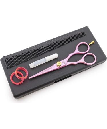 Haryali London Professional 5.5 Hairdressing Scissors for Men and Women - Hair Cutting Shears with Adjustable Screw and Comb Pink - Buy Online on SooperMarket.com
