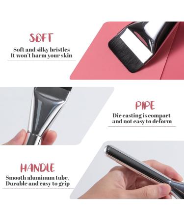 BS-MALL Foundation Makeup Brush Set | 3 Makeup Sponge Blenders | Silver & Pink | International Shipping - Buy Online on SooperMarket.com