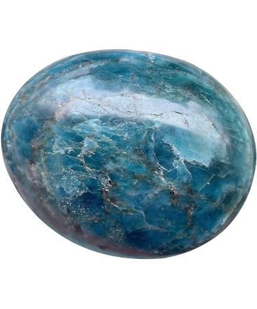 1 Apatite Gallet Palm Stone Crystal Therapy Worry Soap Specimen Reiki Full of Texture