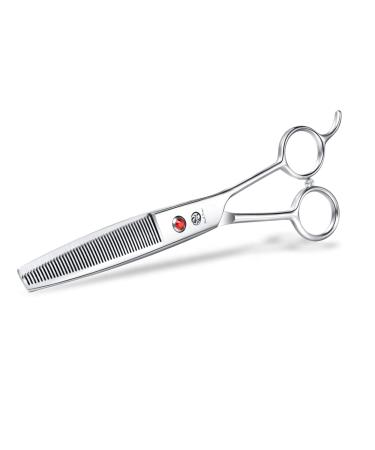 Purple Dragon 6.5" 46 Tooth Professional Pet Grooming Scissors - Dog Thinning /Blending Shears - Animal Hair Trimmer for Pet Groomer or Family DIY