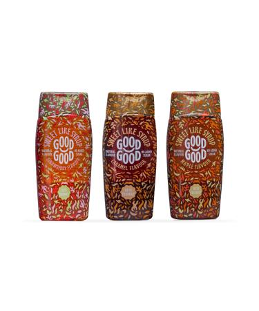 GOOD GOOD Sweet Like Syrup Bundle - Maple Strawberry and Caramel Syrup - 3 Pack - Keto Friendly Syrup - Low Carb - No Added Sugar (350g)
