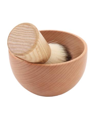 Men Shaving Brush Set Safe Shaving Brush Bowl Kit Multipurpose Soft Bristles Fine Polished for Salon for Travel