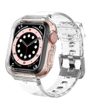 Spigen Liquid Crystal Pro Designed for Clear Apple Watch Band with Case Series SE2/6/SE/5/4 (40mm) - Crystal Clear