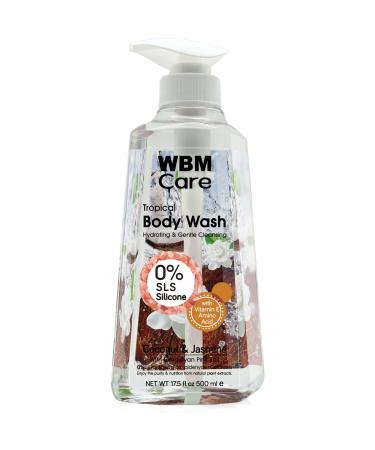 Skin Care Shower Gel For All Skin Types Calming & Relaxing with Coconut and Jasmine Extracts Deep Nourishing & Moisturizing Body Wash 17.5 Oz / 500ml 17.5 Fl Oz (Pack of 1)