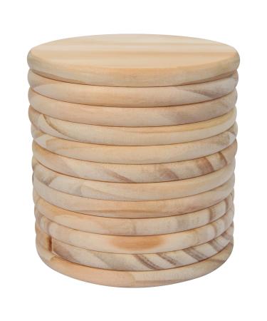 12 Pack Unfinished Wood Coasters GOH DODD 4 Inch Round Blank Wooden Coasters Crafts Coasters for DIY Architectural Models Drawing Painting Wood Engraving Wood Burning Laser Scroll Sawing