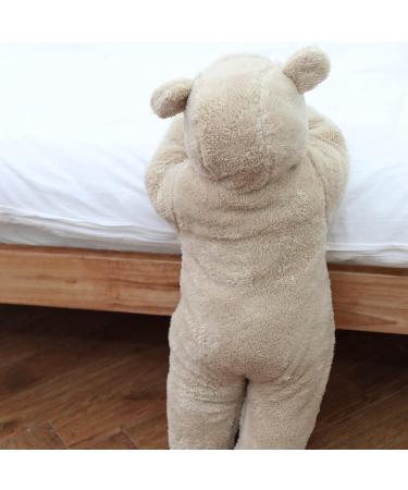 Puseky Newborn Baby Cartoon Bear Snowsuit | Winter Coat Fleece Hooded Footed Romper | Unisex Bodysuit 3-6 Months Khaki - Buy Online on SooperMarket.com