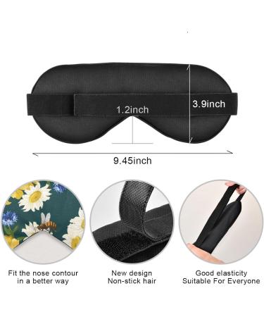 Haskirky Light Blocking Eye Mask for Adults - Adjustable, Breathable, Perfect for Travel, Yoga, and Deep Sleep - Sunflower Animals Design - Buy Online on SooperMarket.com