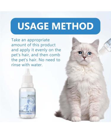 Wash Free Essence for Pets - 20ml Natural Leave-in Conditioner for Cats Dogs Cat Dog Detangling Spray Tangle Remover Leave in Conditioner for Pets Detangler Safe and Effective (1PC) - Buy Online on SooperMarket.com