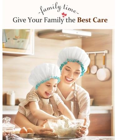 Mikimini White Shower Hood for Women & Girls - 2-Pack Double Waterproof Reusable & Washable Soft & Convenient - Buy Online on SooperMarket.com