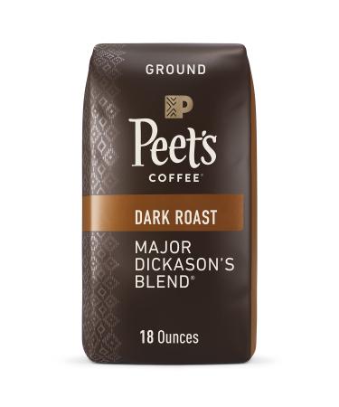 Peet's Coffee, Dark Roast Ground Coffee - Major Dickason's Blend 18 Ounce Bag Major Dickason's 18 Ounce (Pack of 1)