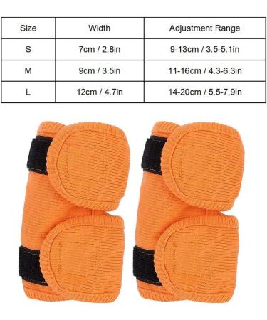 2Pcs Adjustable Dog Cat Leg Brace Elastic Warm Knee Pads for Surgery Wound Support and Stability for Injury Recovery Prevent Licking (Orange) - Buy Online on SooperMarket.com