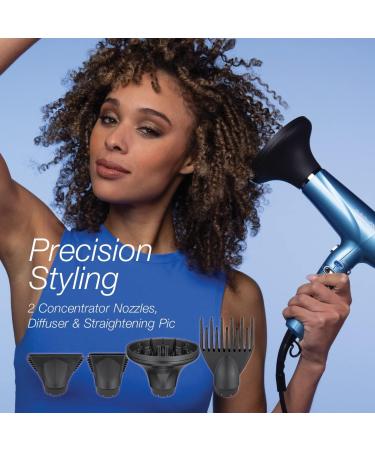 BaBylissPRO Nano Titanium Dual Ionic Lightweight High Speed Hairdryer with 2 Nozzles Diffuser and Straightening pick Black - Buy Online on SooperMarket.com