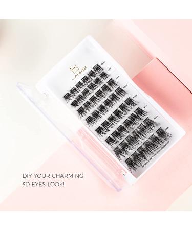 LANKIZ DIY Natural Look Individual Eyelash Extensions 0.07mm 10-16mm Mix - Reusable Soft Lightweight Lash Clusters at Home - Fluffy Style02 - Buy Online on SooperMarket.com