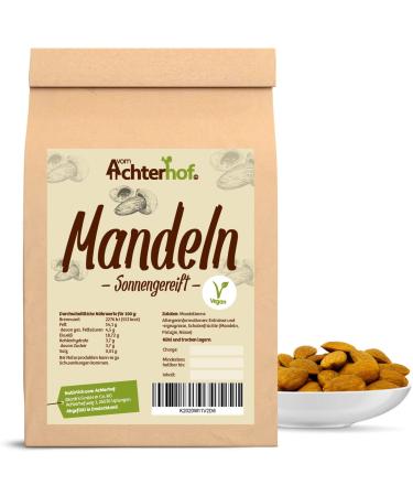 Almonds sunanny 1000g |Sweet & mild taste |Almond kernels free of artificial preservatives flavors & dyes |Ideal as a snack in between or when baking |From the Achterhof S ßen 1 kg (1 Pack)