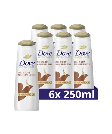 Dove Shampoo Oil Care Nourishing Hair Care for dry and brittle hair with Bio-Restore Complex 250 ml 6 pieces
