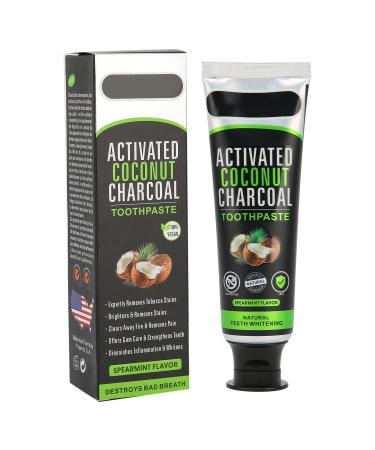 Whitening toothpaste coconut oil-activated carbon toothpaste 100% natural charcoal toothpaste for tooth whitening stain removal mint taste